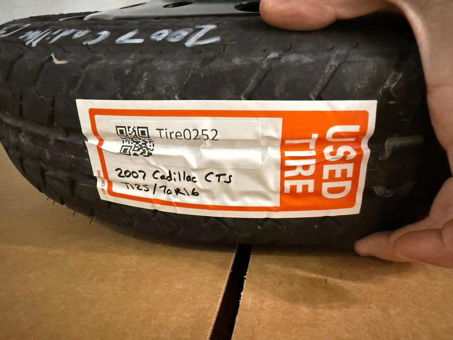 2003-2007 Cadillac CTS Spare Tire 16" Compact Donut with Jack Kit T125/70R16 OEM