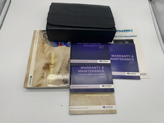 2017 Subaru WRX WRX STI Owners Manual Set with Case OEM A01B24016