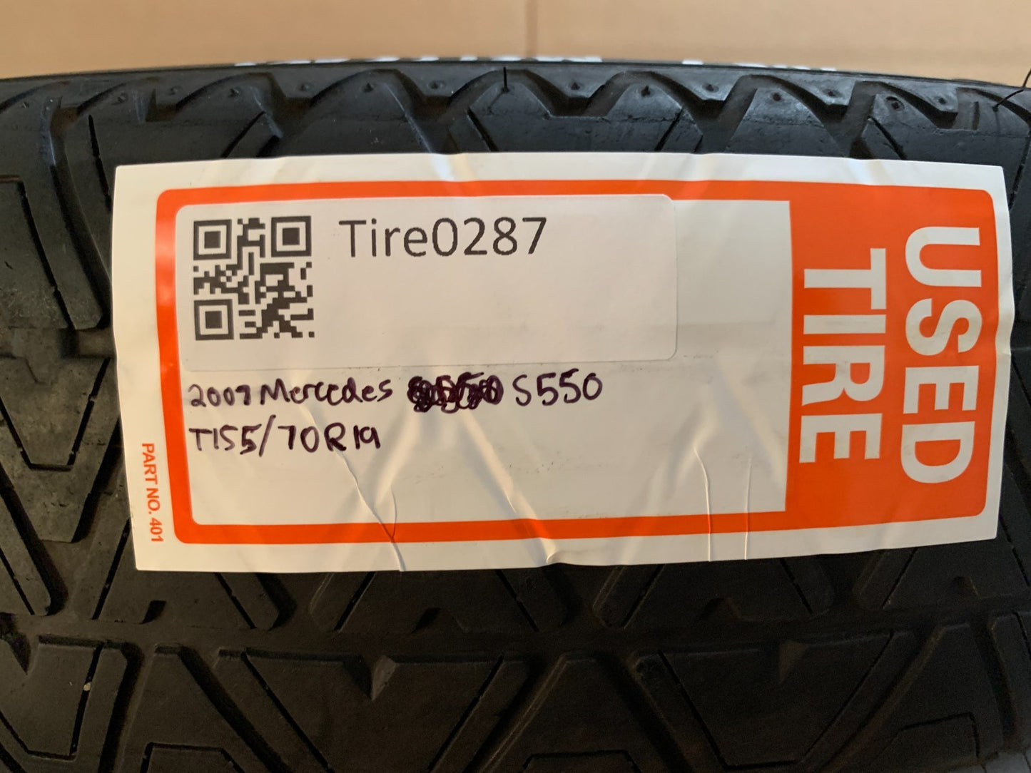 2007-2014 Mercedes Benz S550 19" Spare Tire Wheel Compact Donut T155/70R19