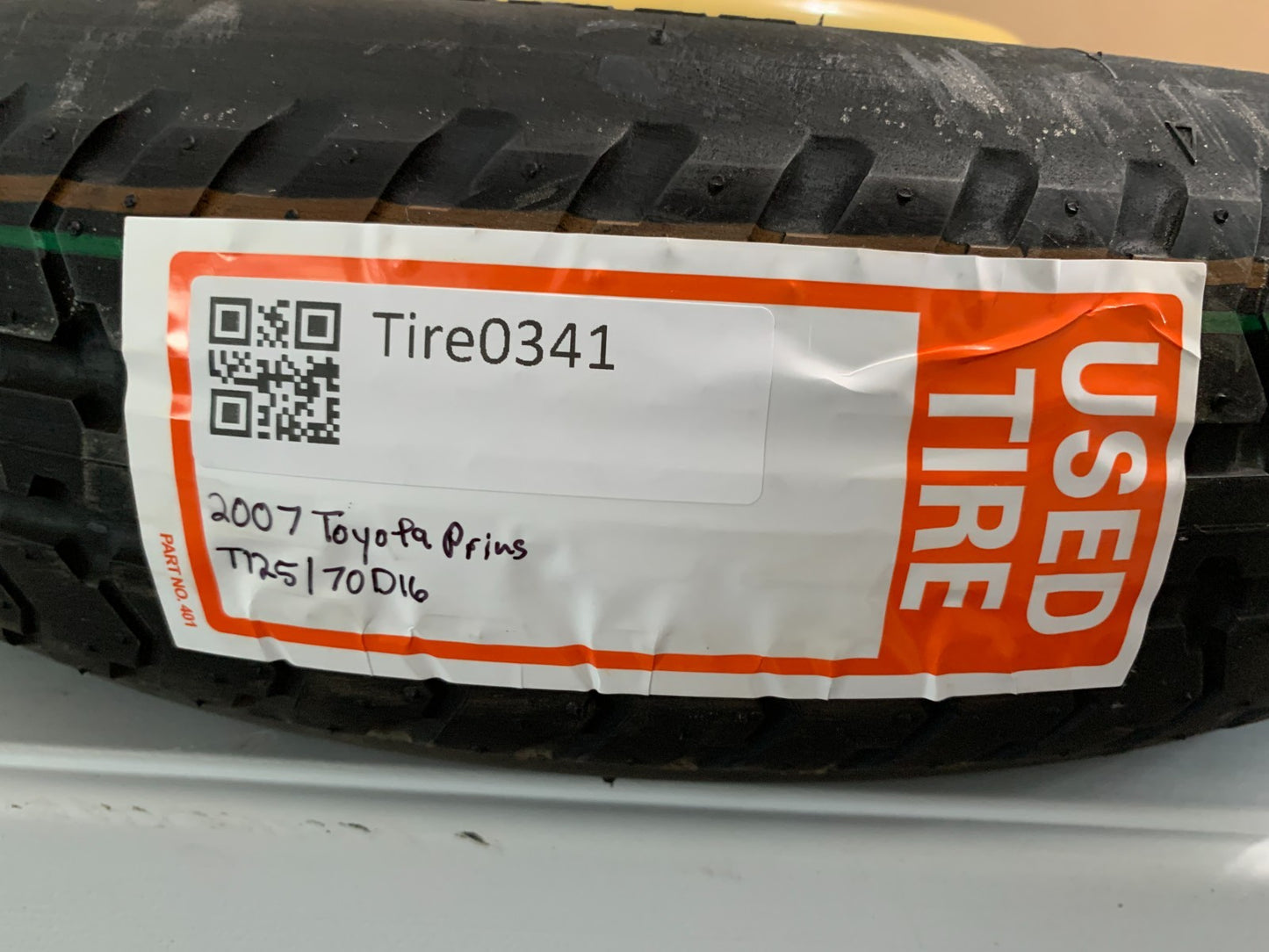 2004-2011 Toyota Prius 16" Spare Tire Compact Donut Wheel T125/70D16