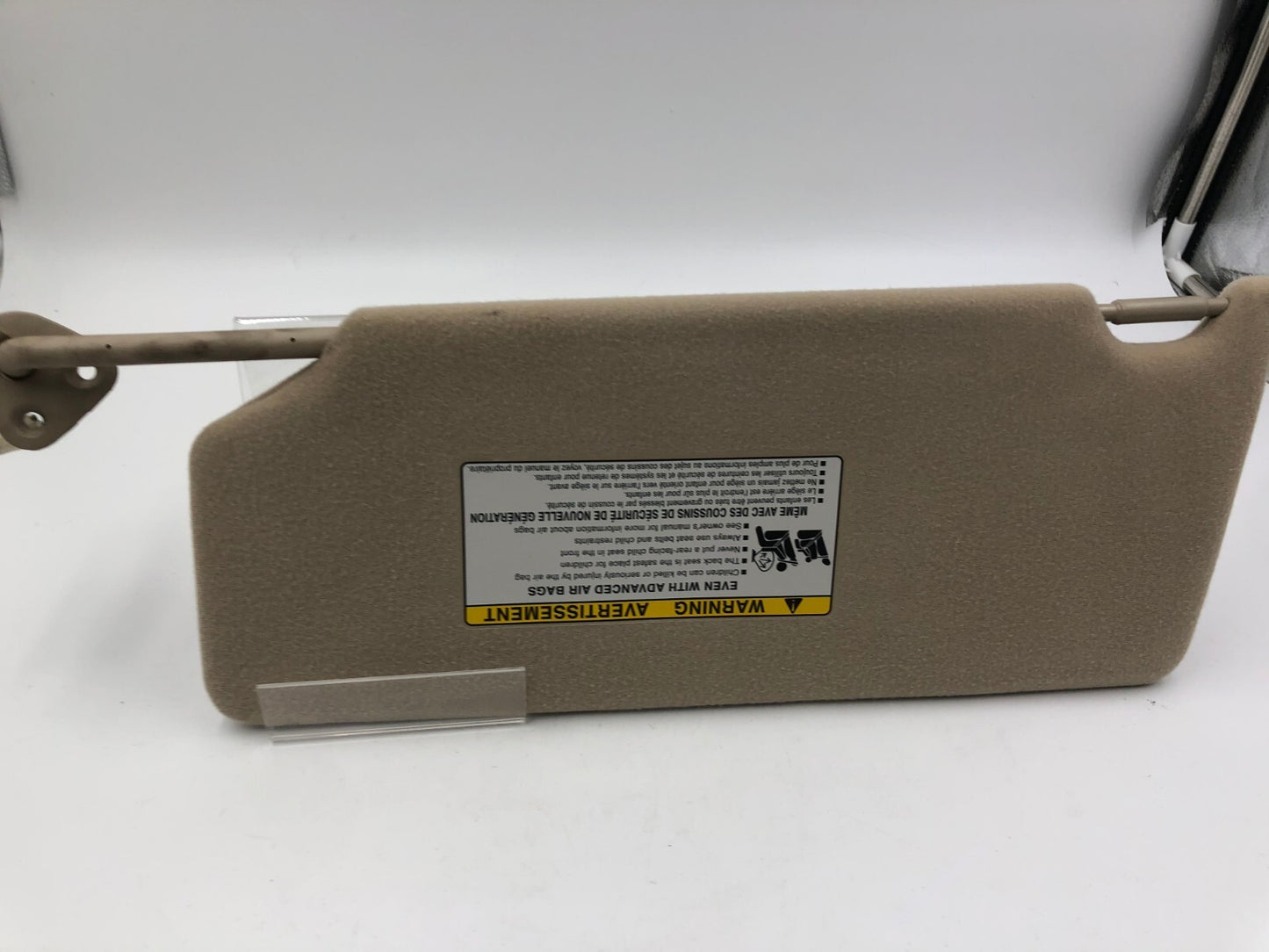 2005-2012 Toyota Avalon Passenger Sun Visor Tan Illuminated OEM A04B12029