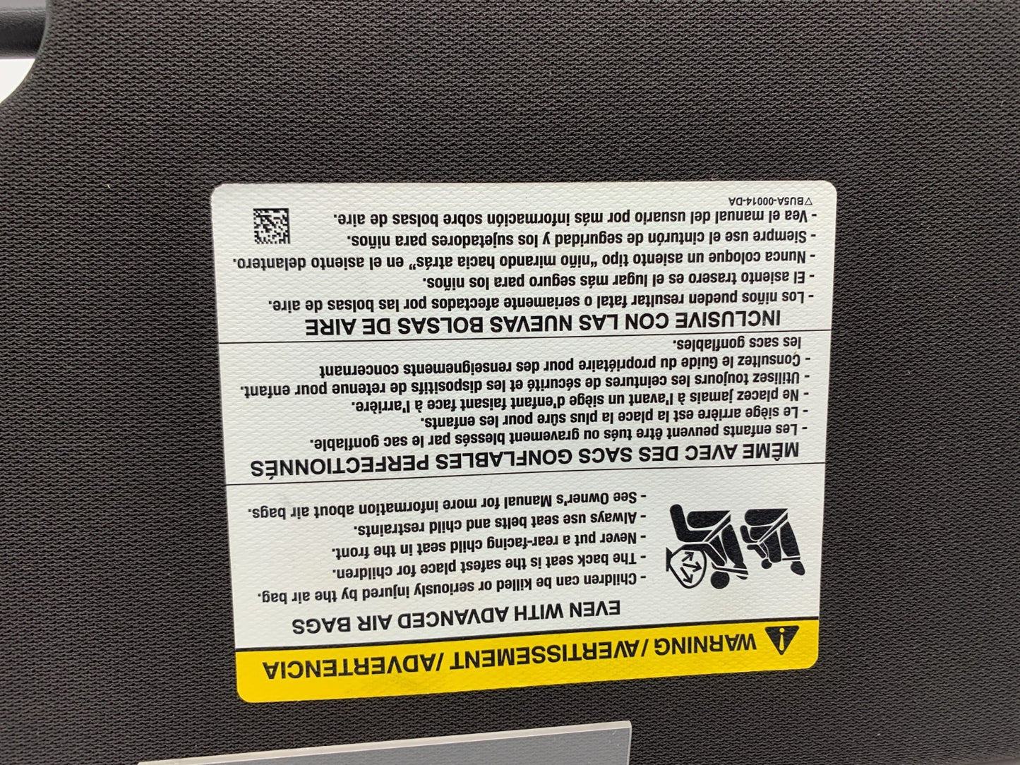 2011-2015 Ford Explorer Passenger Sun Visor Black Illumination OEM E02B38002