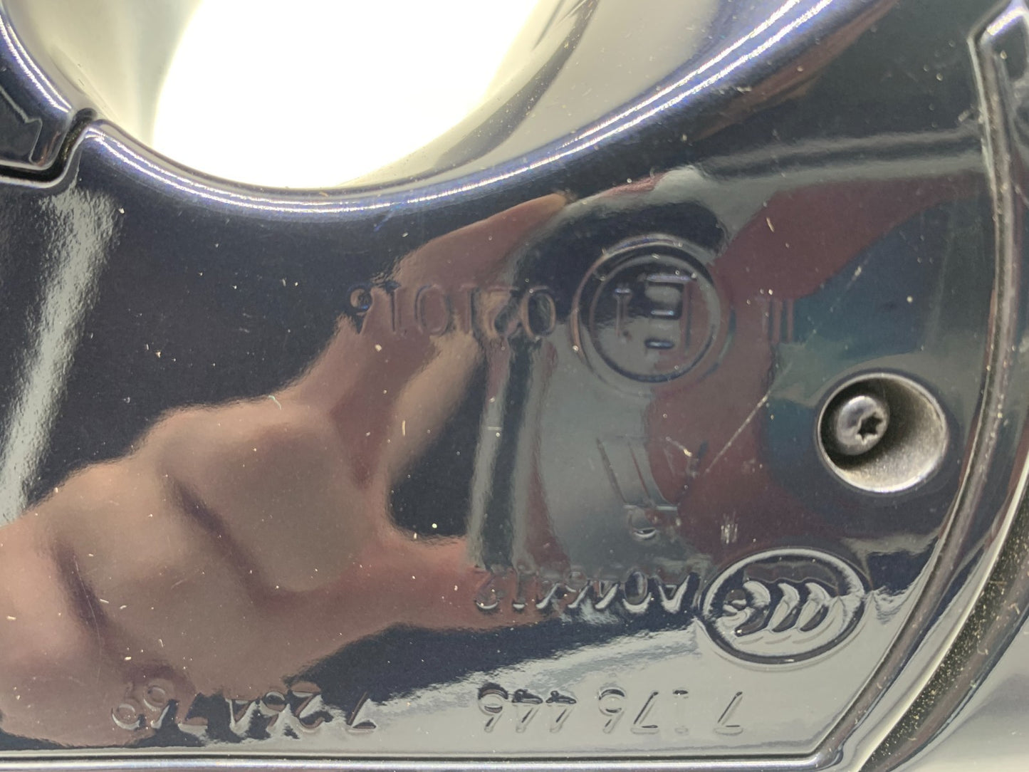 2009-2012 BMW 750i Passenger Side View Power Door Mirror Blue OEM A03B16002