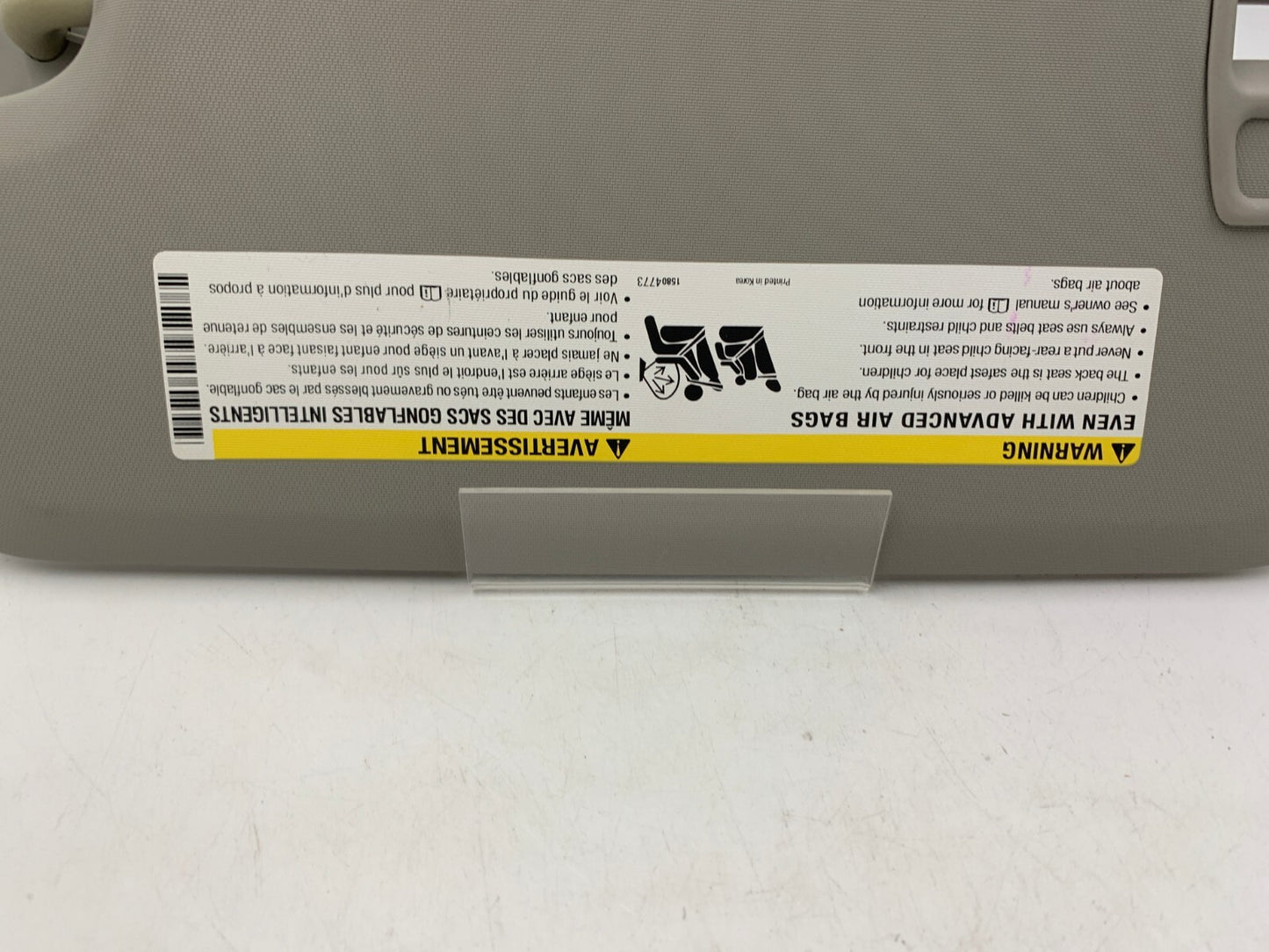 2011-2016 Chevrolet Cruze Passenger Sun Visor Gray OEM A02B03026