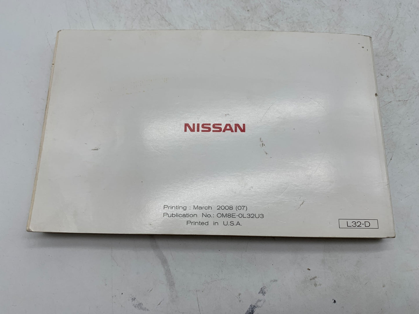 2008 Nissan Altima Owners Manual OEM A03B06007