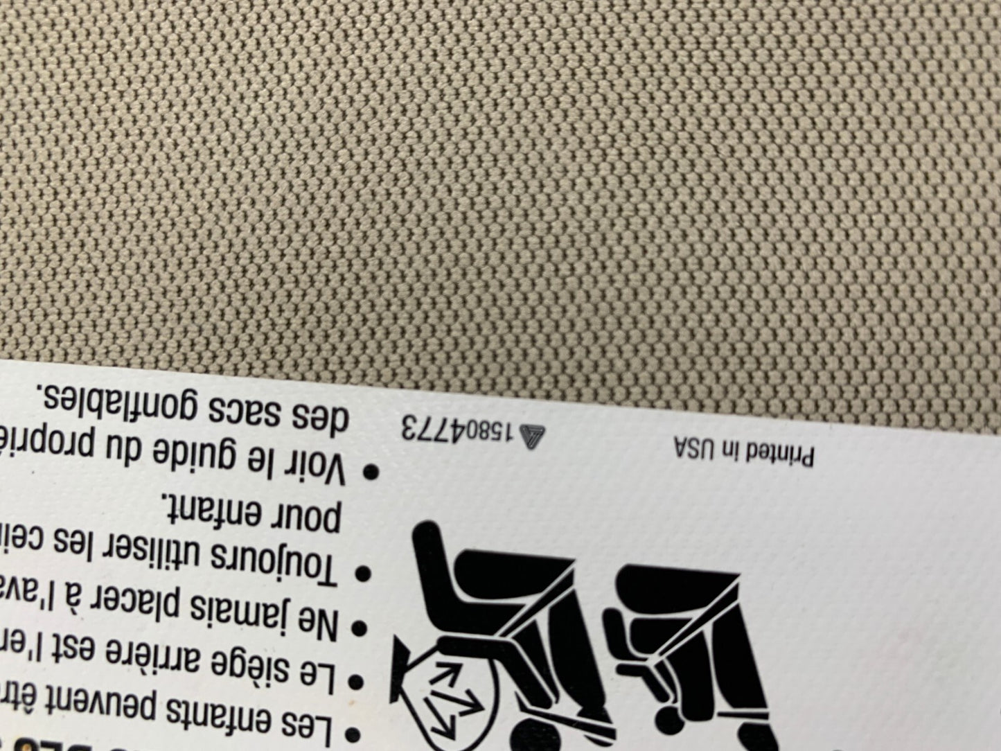 2013-2016 Chevrolet Malibu Passenger Sun Visor Gray Illuminated oem E02B58005