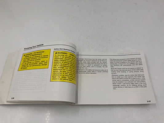 2002 Kia Sorento Owners Manual OEM E02B27018