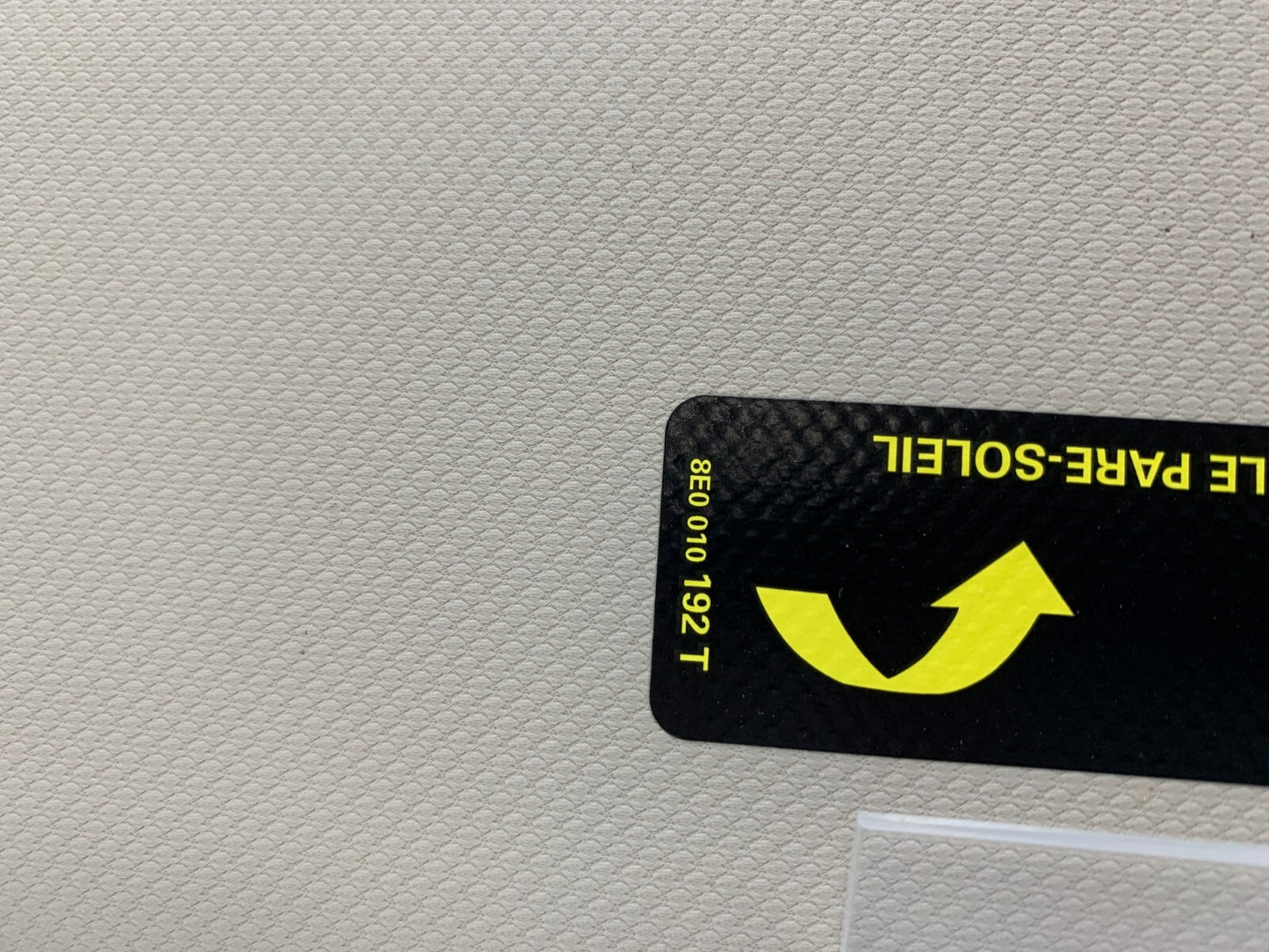 2008-2011 Audi A5 Passenger Sun Visor Beige Illuminated OEM B04B26031