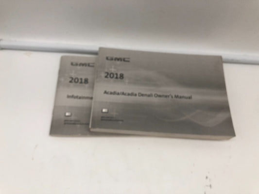 2018 GMC Acadia Owners Manual Set OEM E03B47006