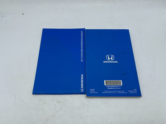 2017 Honda Accord Sedan Owners Manual Set OEM A01B24024