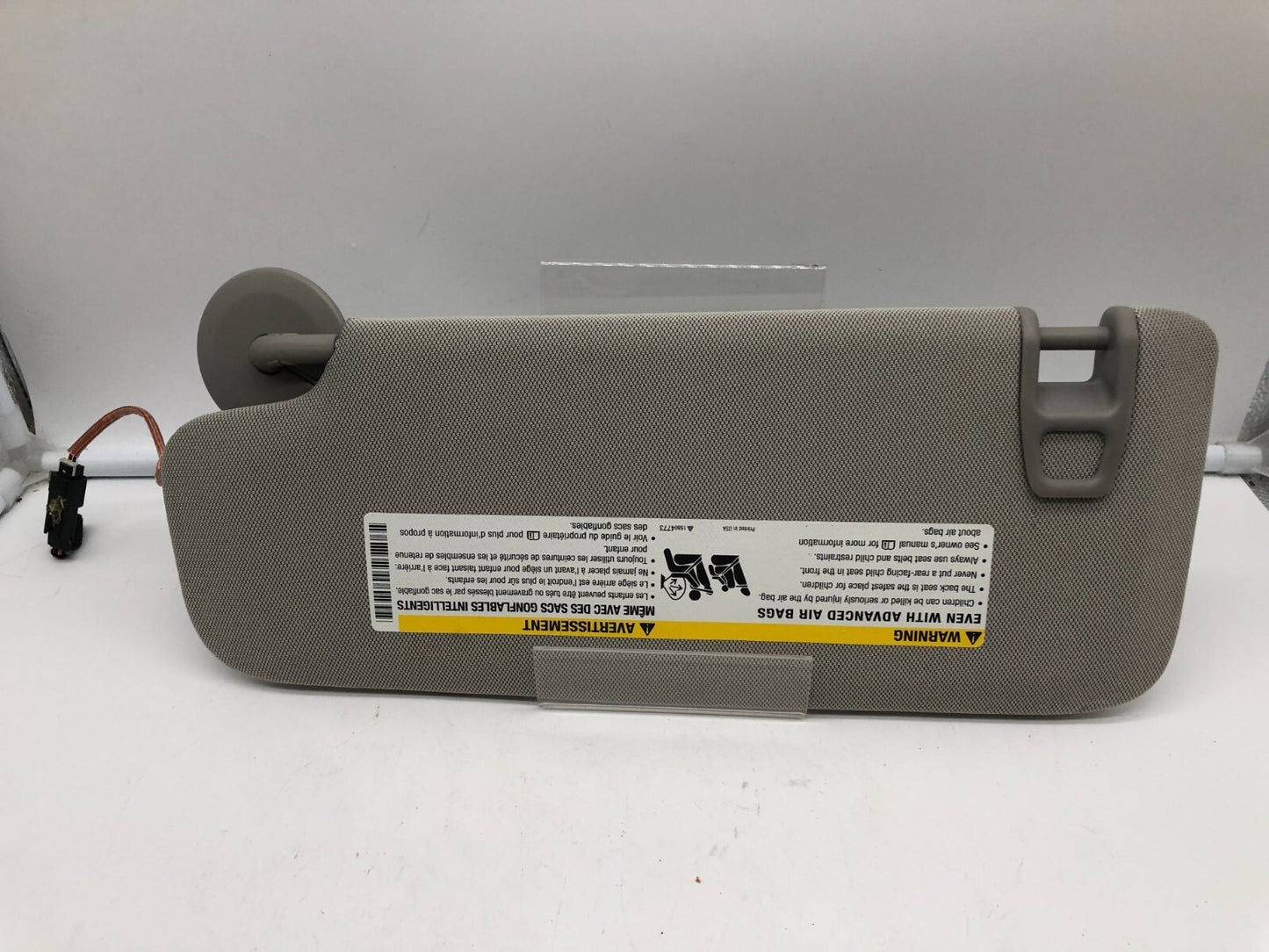 2010-2015 Buick Lacrosse Passenger Sun Visor Sunvisor Gray Illuminated A01B14017