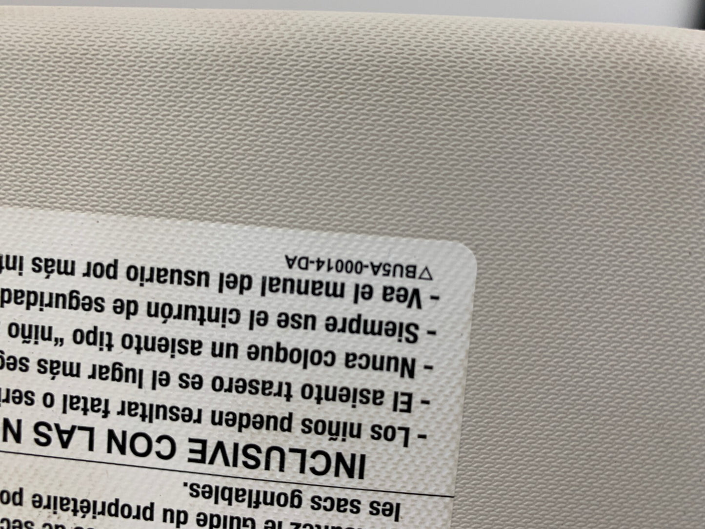 2021-2022 Ford Bronco Sport Passenger Sun Visor Ivory Illuminated OEM A02B18048