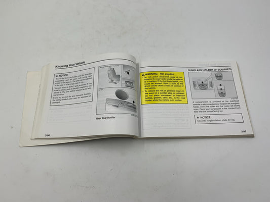 2003 Kia Sedona Owners Manual OEM