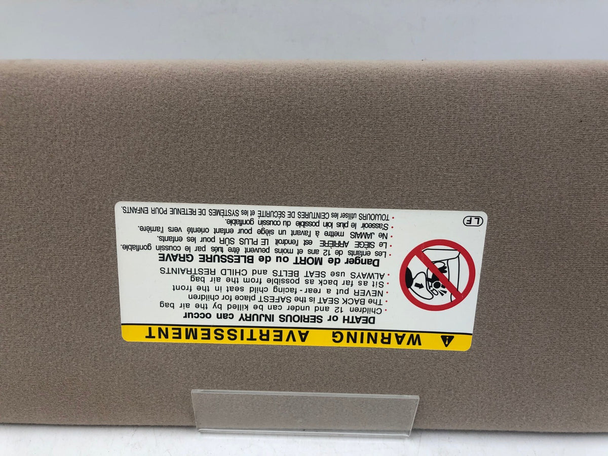 2002-2006 Toyota Camry Passenger Sun Visor Gray OEM A03B33047