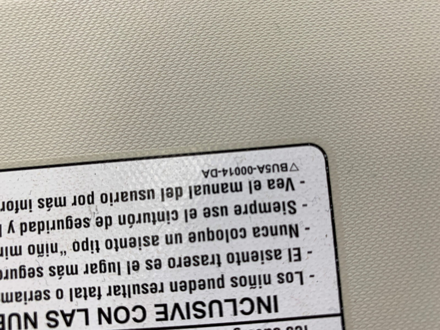 2012-2013 Ford Focus Passenger Sun Visor Gray OEM D03B61005