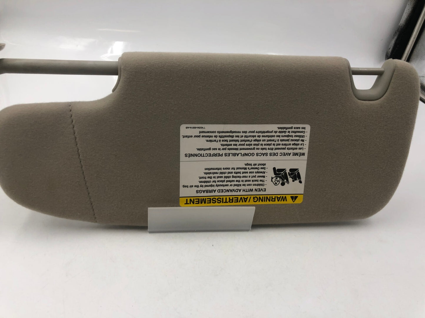2006-2009 Ford Fusion Passenger Sun Visor Gray Illumination OEM A02B54046