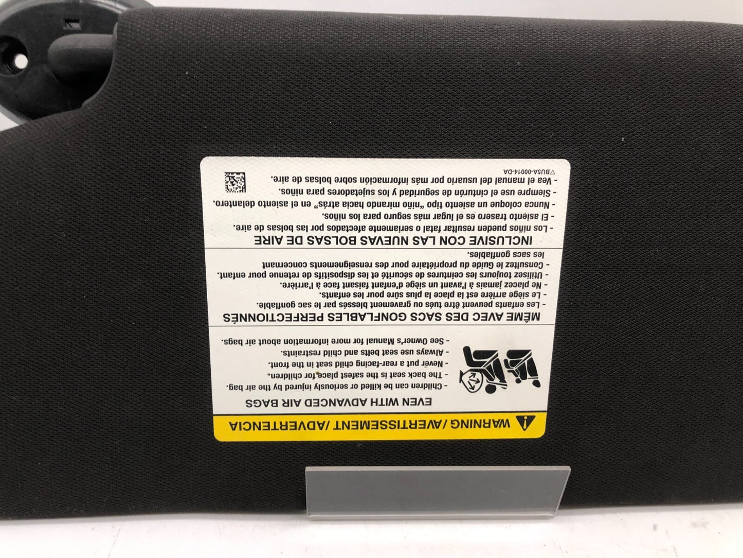 2011-2015 Ford Explorer Passenger Sun Visor Black OEM B02B48001