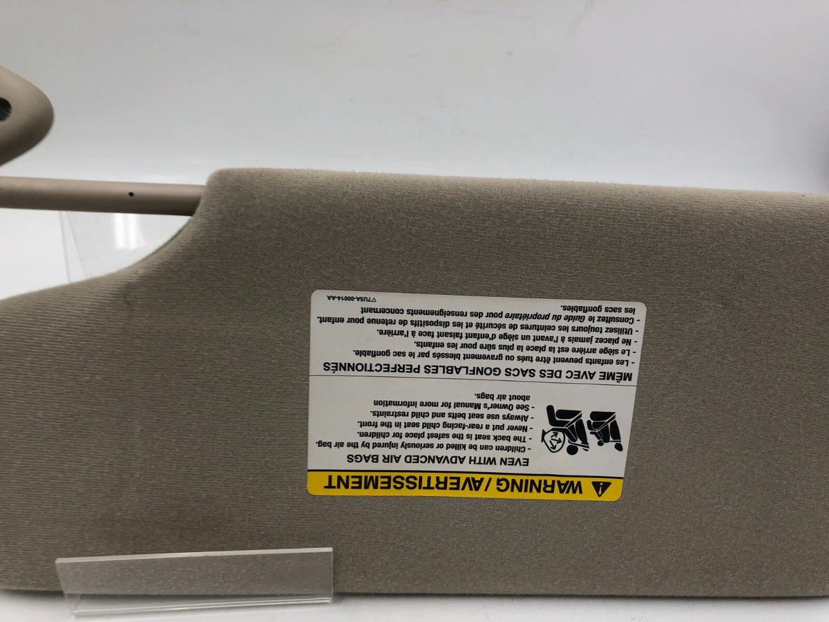 2008-2009 Mercury Sable Passenger Sun Visor Tan Illuminated OEM B02B05049