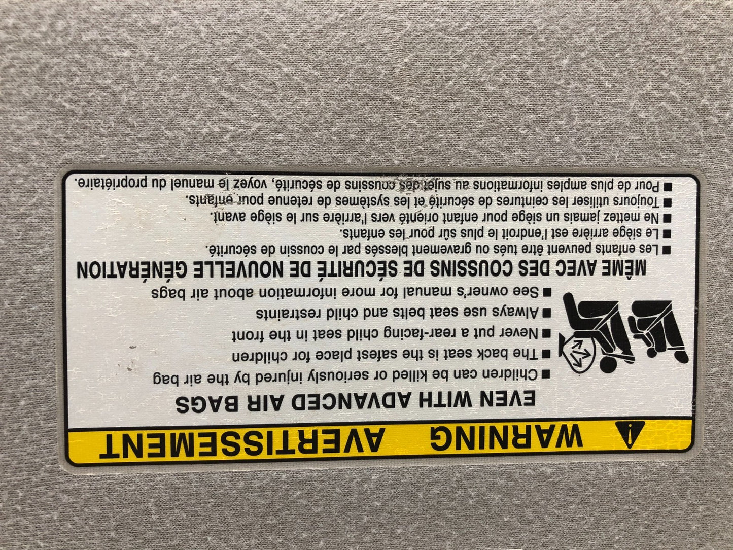 2005-2006 Toyota Camry Passenger Sun Visor Gray OEM D03B08001
