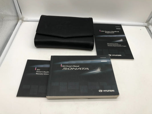 2011 Hyundai Sonata Owners Manual Set with Case OEM A01B26006