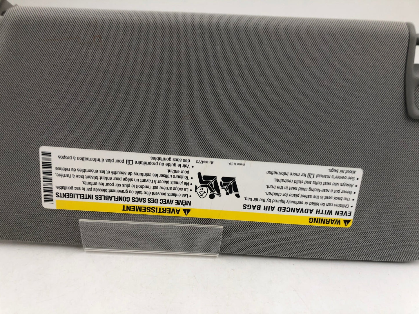 2017-2021 Chevrolet Trax Passenger Sun Visor Gray OEM B04B03053