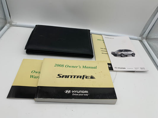 2008 Hyundai Santa FE Owners Manual Set with Case OEM A02B47046