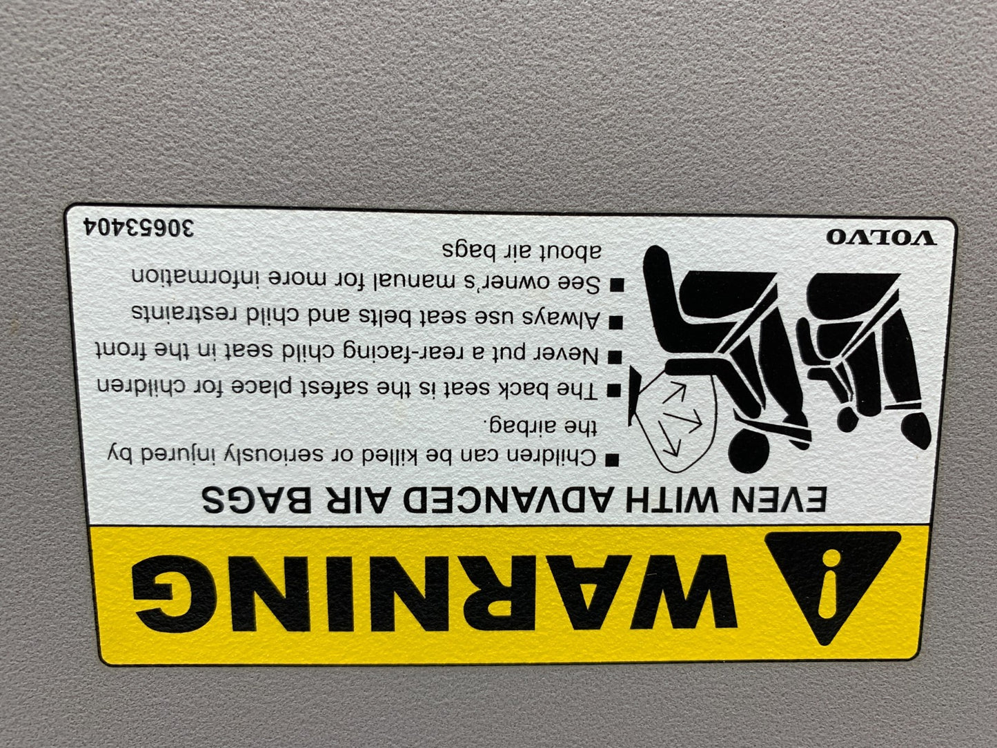 2007-2011 Volvo S40 Passenger Sun Visor Sunvisor Gray Illumination OEM A04B01009