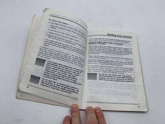 1995 Ford Contour Owners Manual OEM A02B37013