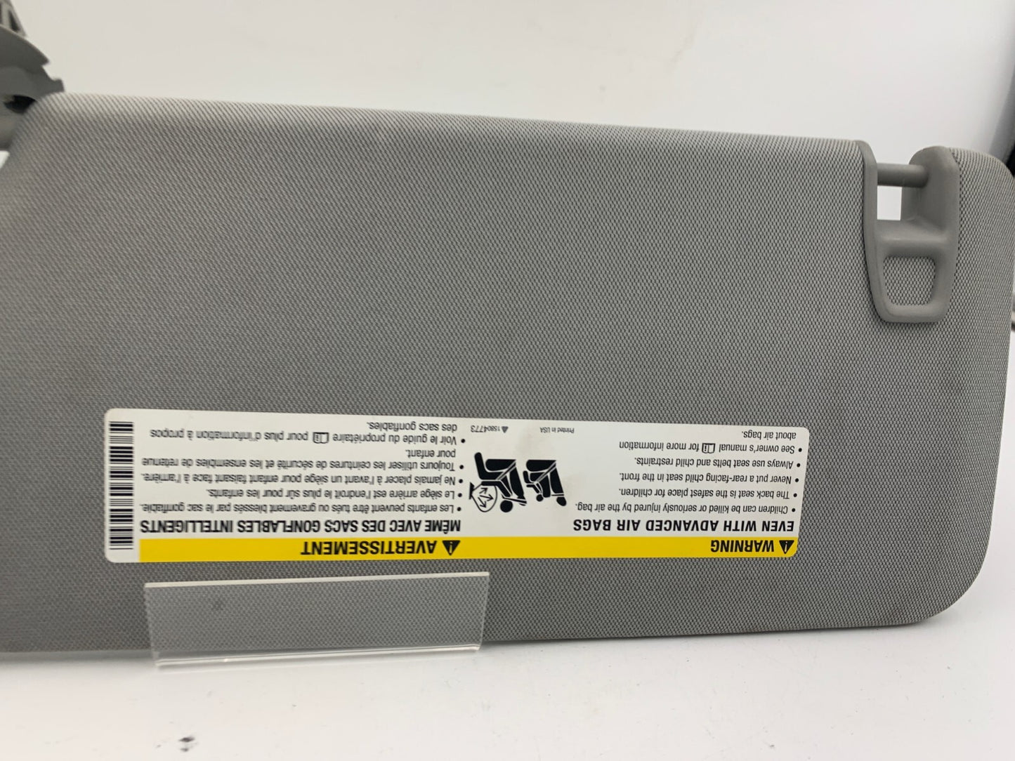 2017-2021 Chevrolet Trax Passenger Sun Visor Gray OEM C01B06030