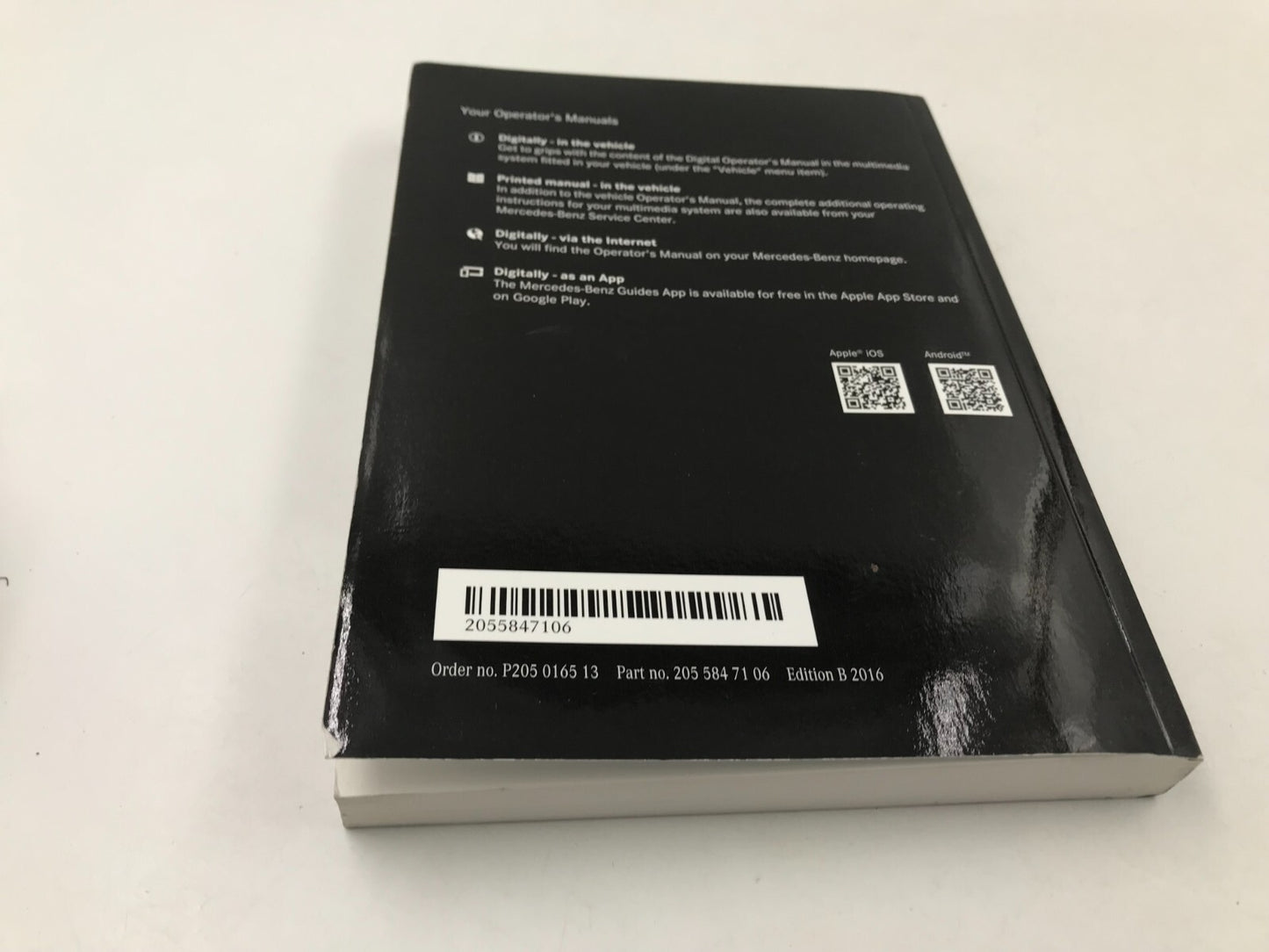 2016 Mercedes-Benz C-Class Owners Manual Set with Case OEM B03B35024
