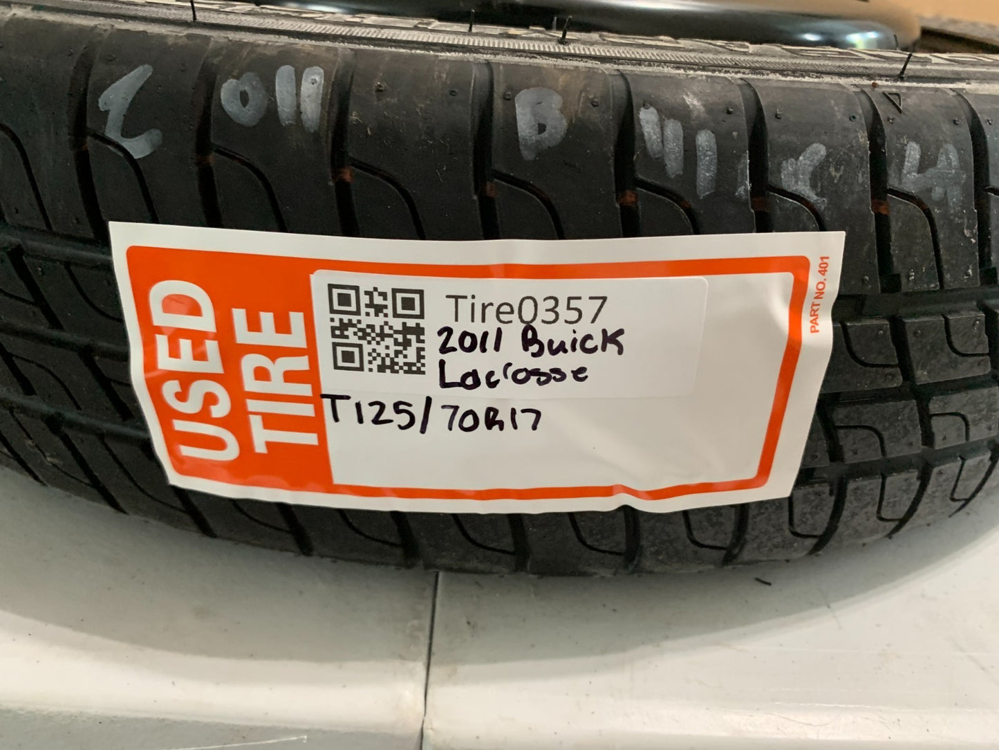 2010-2016 Buick Lacrosse 17" Spare Tire Compact Donut T125/70R17 OEMa