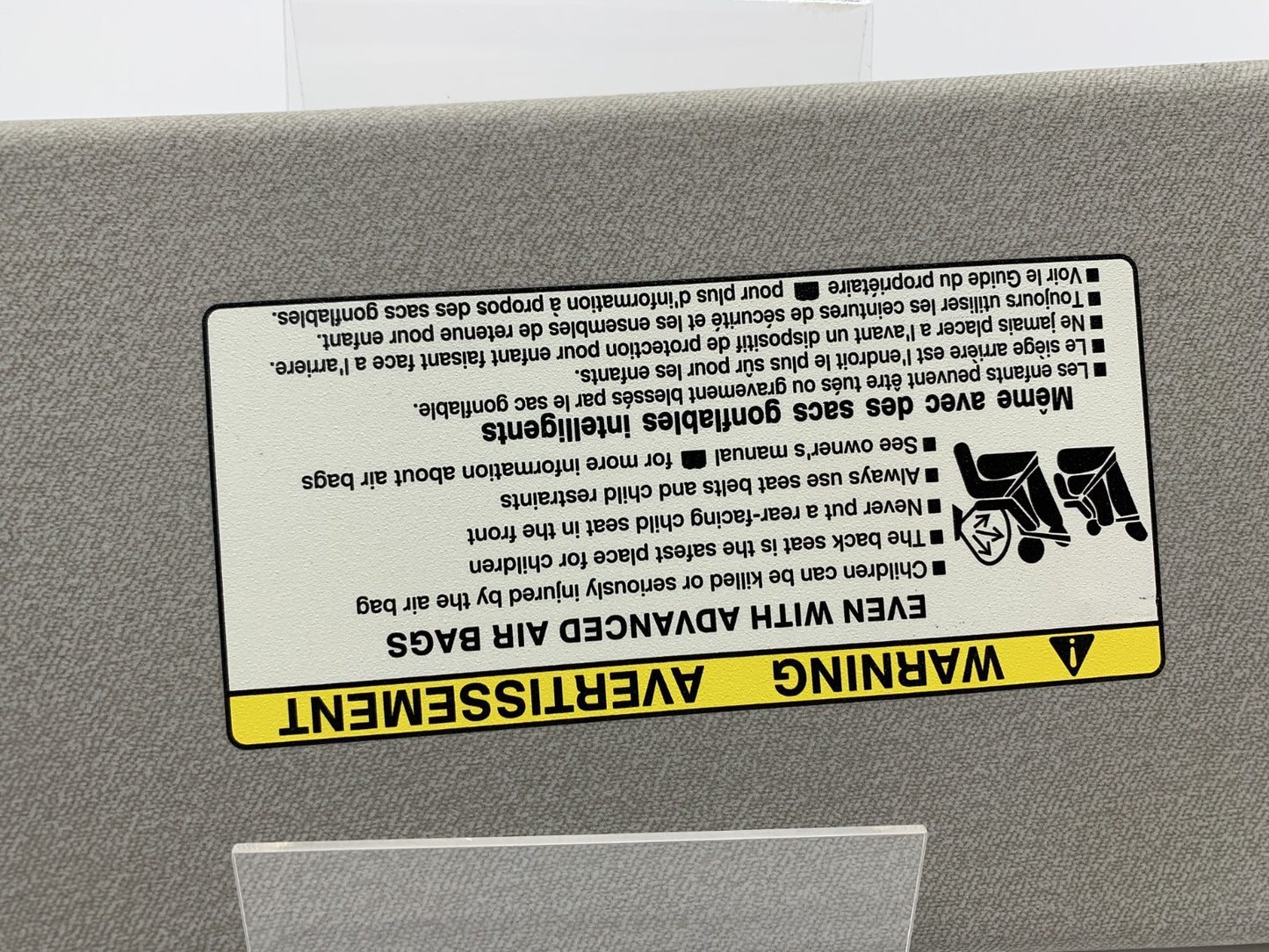 2006-2011 Chevrolet Aveo Passenger Sun Visor Gray OEM C04B62024