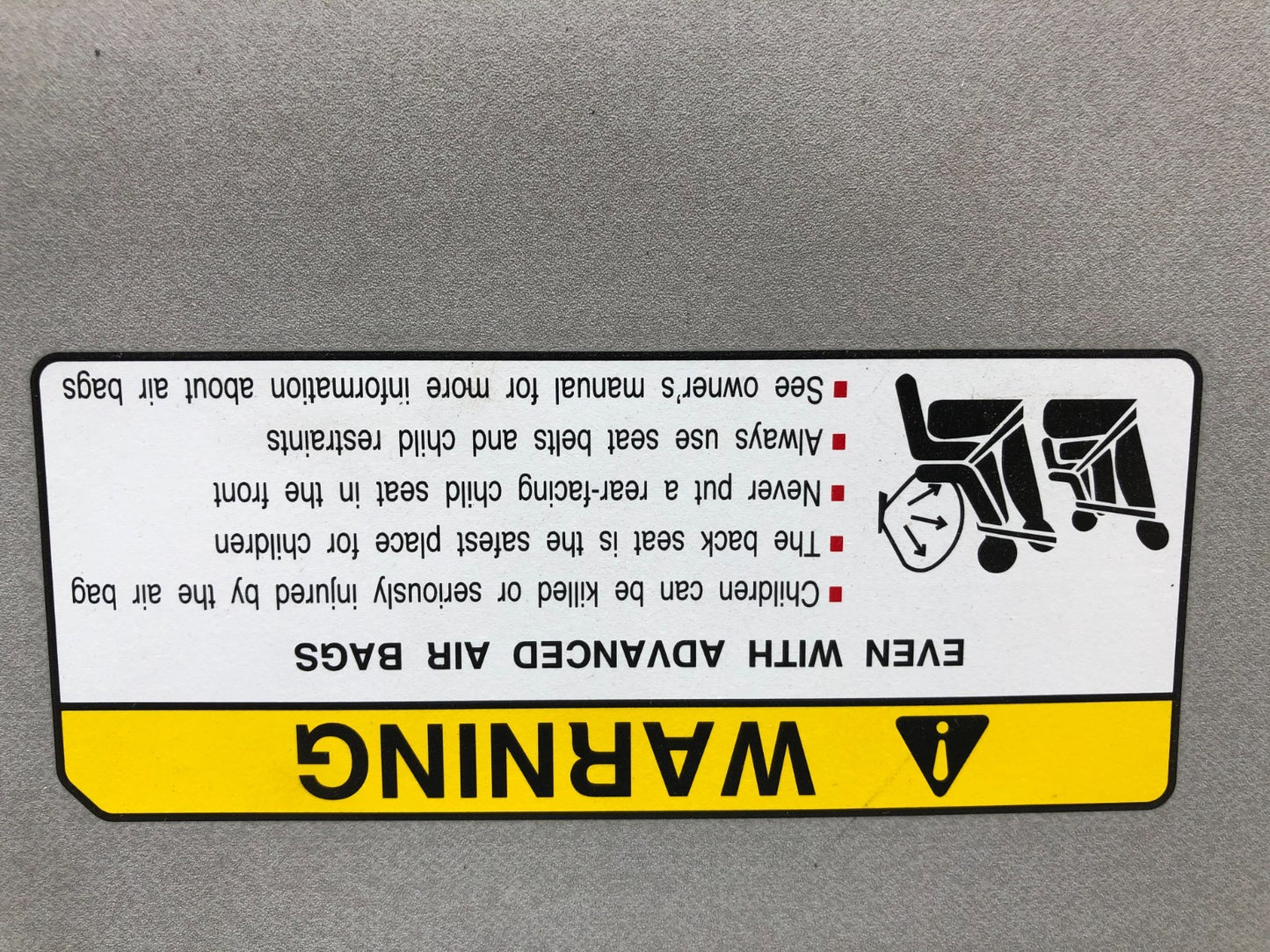 2007-2017 Mitsubishi Lancer Passenger Sun Visor Gray OEM A02B12004