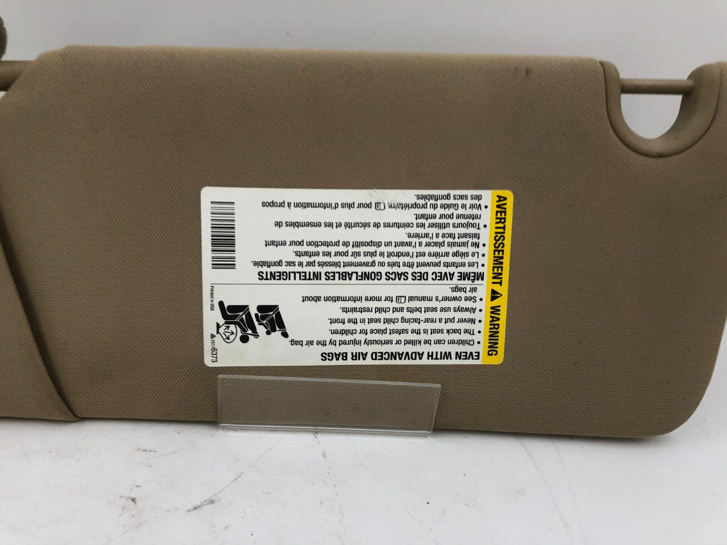 2006-2011 Buick Lucerne Passenger Sun Visor Brown Illuminated OEM B02B32032