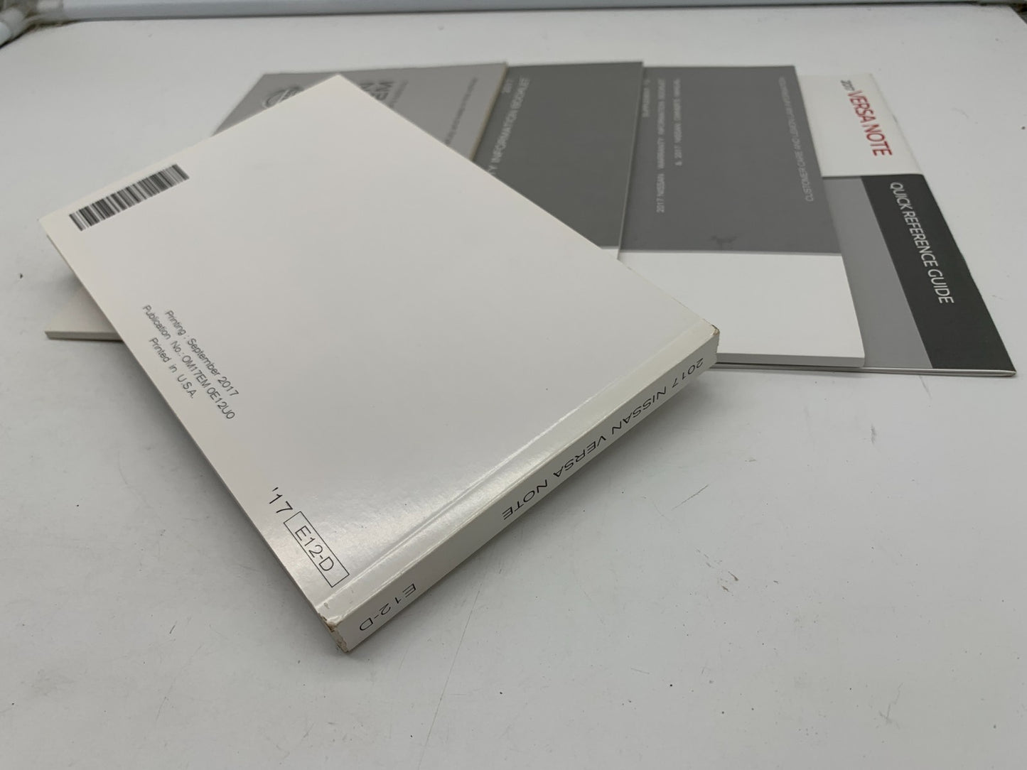 2017 Nissan Versa Note Owners Manual Set with Case OEM
