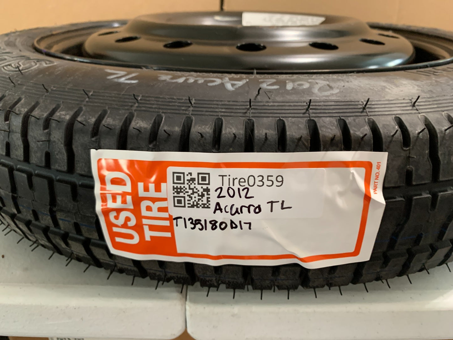 2009-2014 Acura TL 17" Spare Tire Wheel Compact Donut T135/80D17