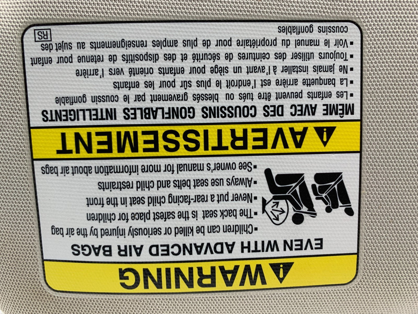 2010-2014 Subaru Legacy Passenger Sun Visor Gray OEM C03B65015
