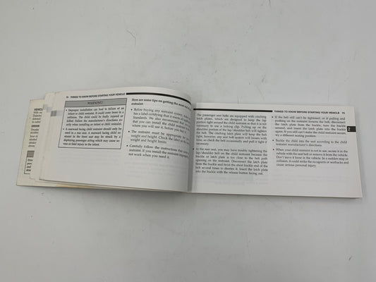 2005 Dodge Caravan Owners Manual OEM E03B57011
