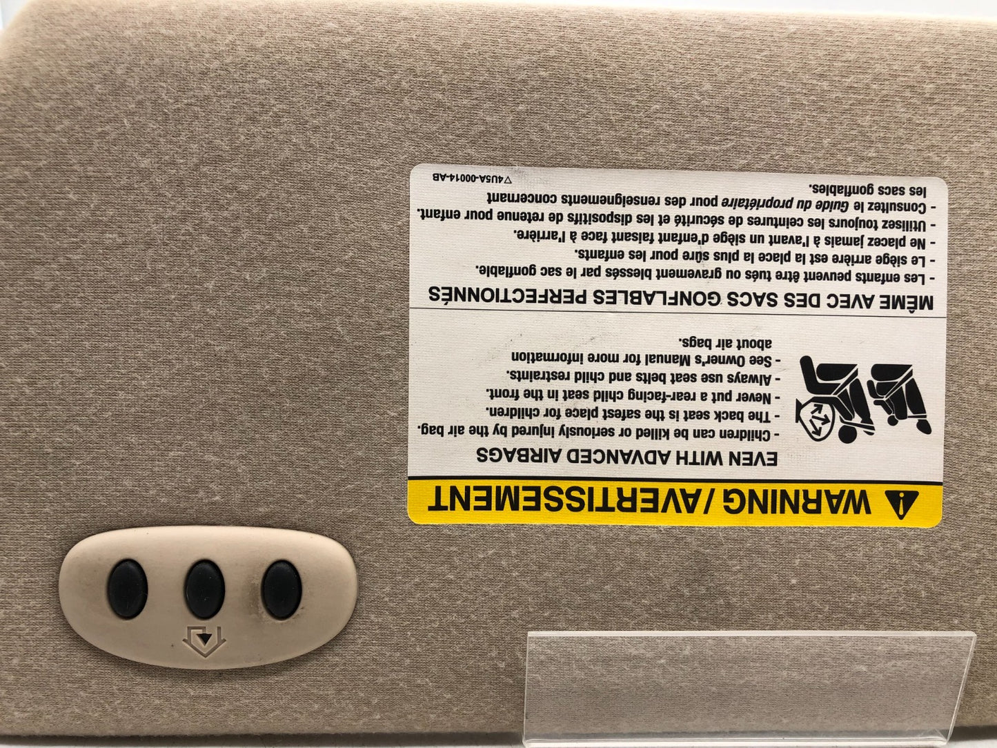 2005-2006 Ford Five Hundred Driver Sun Visor Gray Illuminated OEM A02B10005