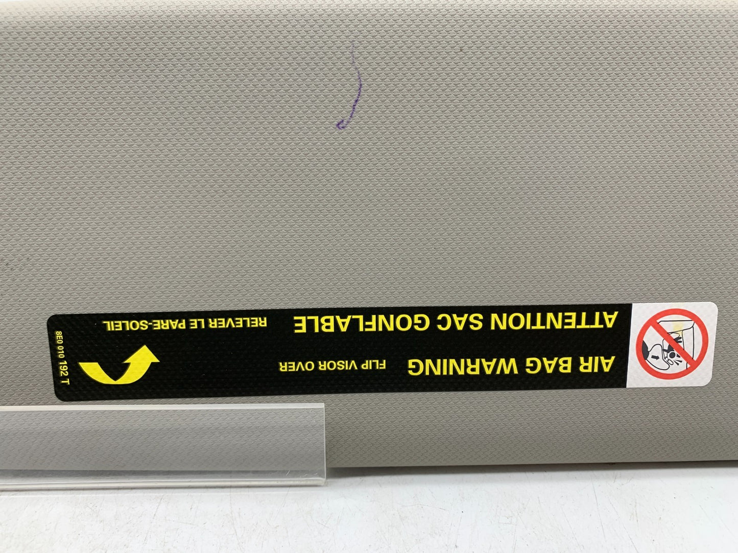 2009-2012 Audi A4 Passenger Sun Visor Gray Illuminated OEM B01B12002