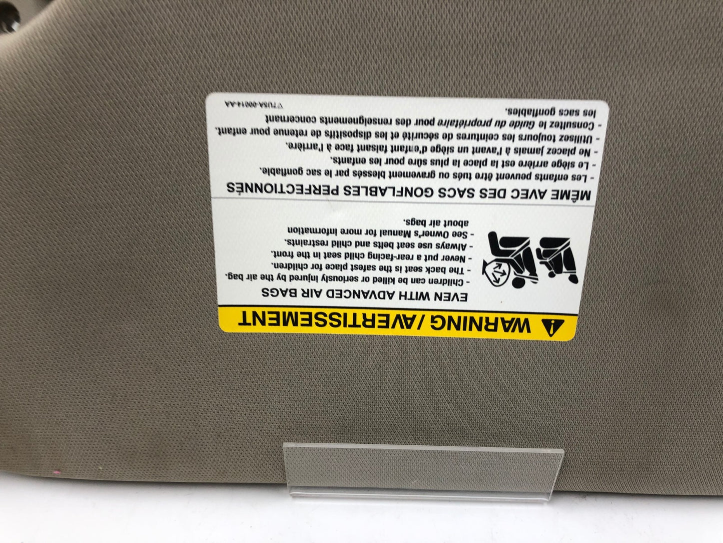 2009-2012 Ford Flex Passenger Sun Visor Beige Illuminated OEM C04B16026