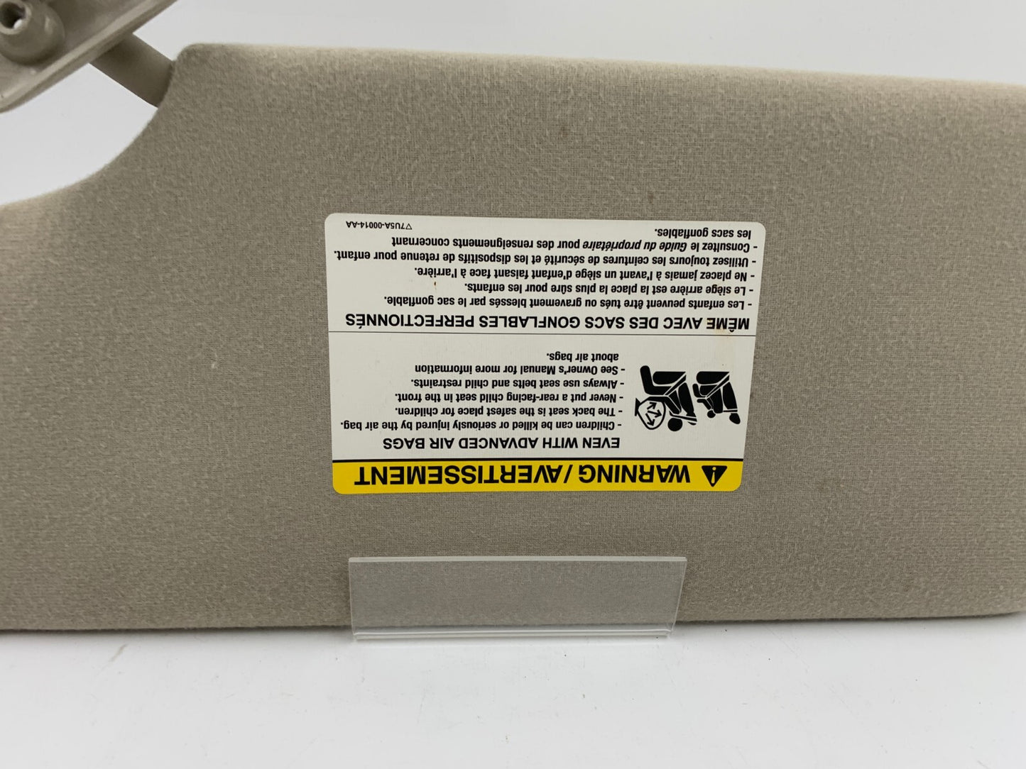 2007-2010 Ford Edge Passenger Sun Visor Sunvisor Beige Illumination E03B62002