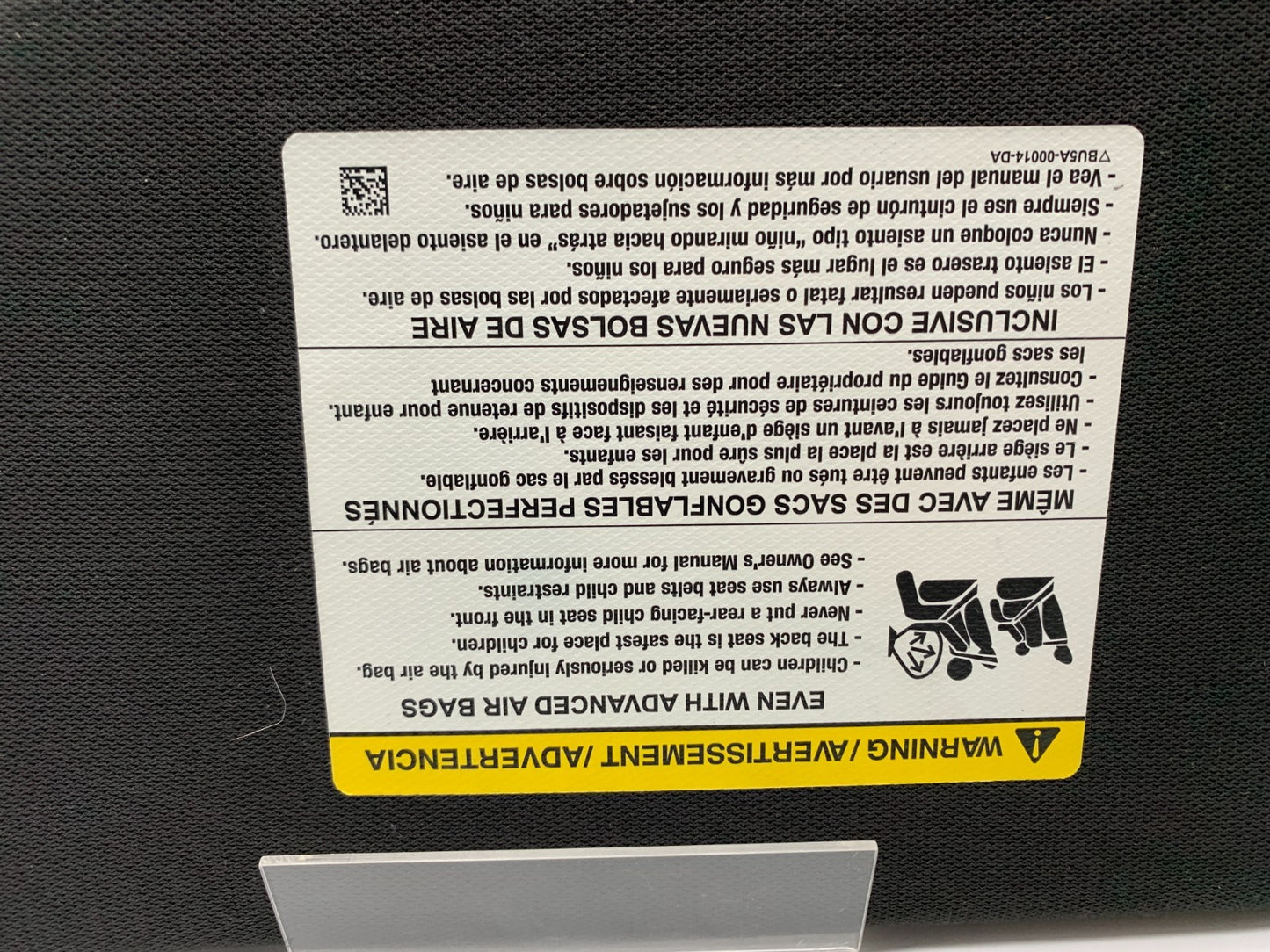 2011-2015 Ford Explorer Passenger Sun Visor Black Illuminated OEM B04B51004