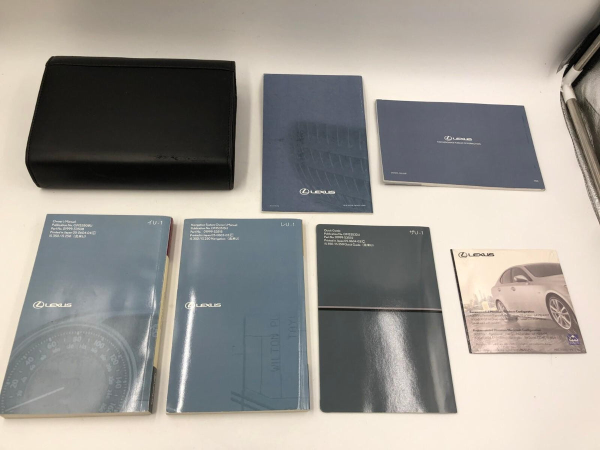 2006 Lexus IS350 IS250 Owners Manual Set with Case OEM D02B64005