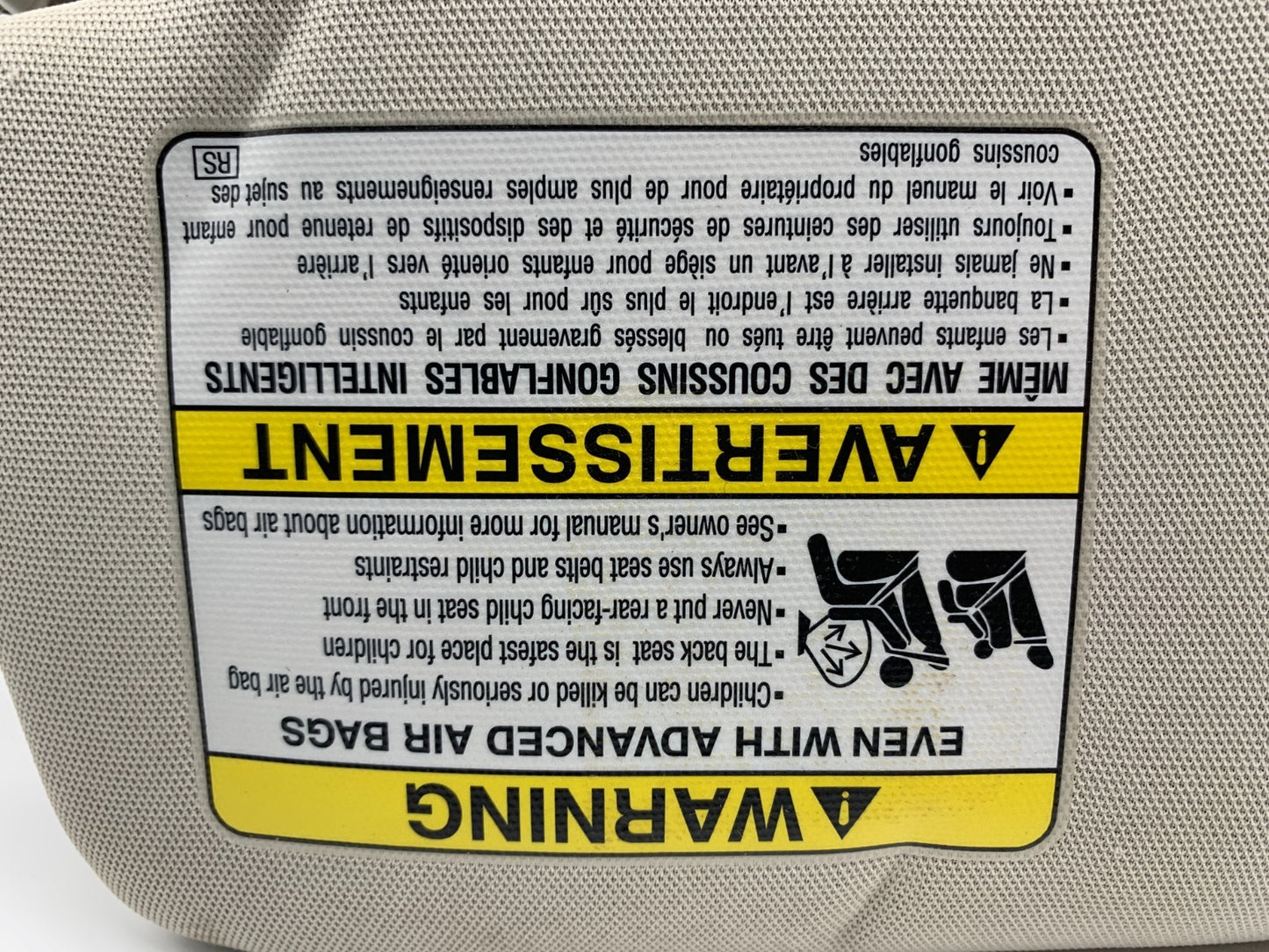 2010-2014 Subaru Legacy Passenger Sun Visor Gray Illuminated OEM C04B63012