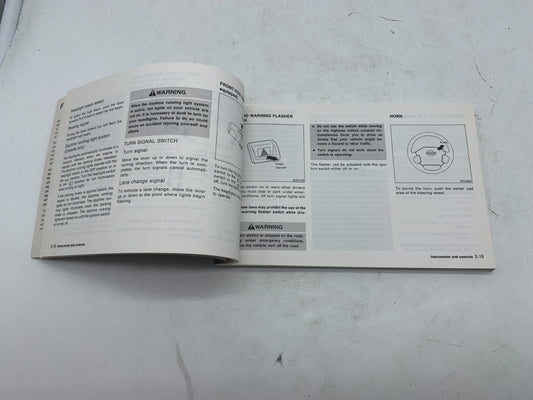 1999 Nissan Maxima Owners Manual OEM