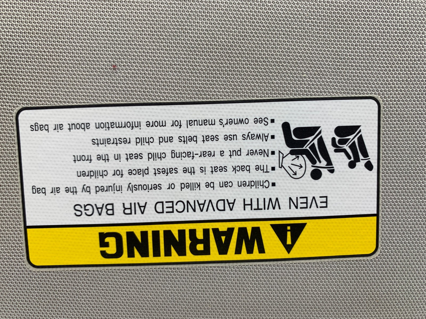2011-2015 Hyundai Sonata Driver Sun Visor Gray Illuminated OEM A02B48073