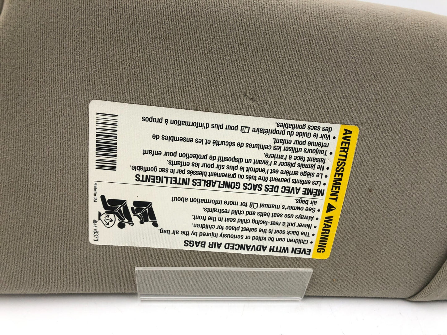 2006-2007 Cadillac DTS Driver Sun Visor Beige Illuminated OEM B02B03025