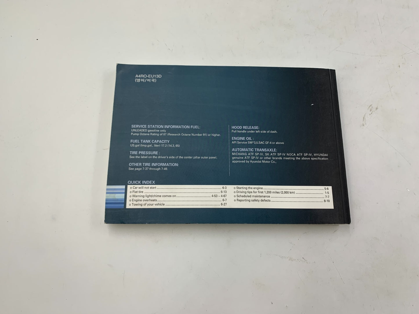 2011 Hyundai Sonata Hybrid Owners Manual with Leather Case OEM B02B38084