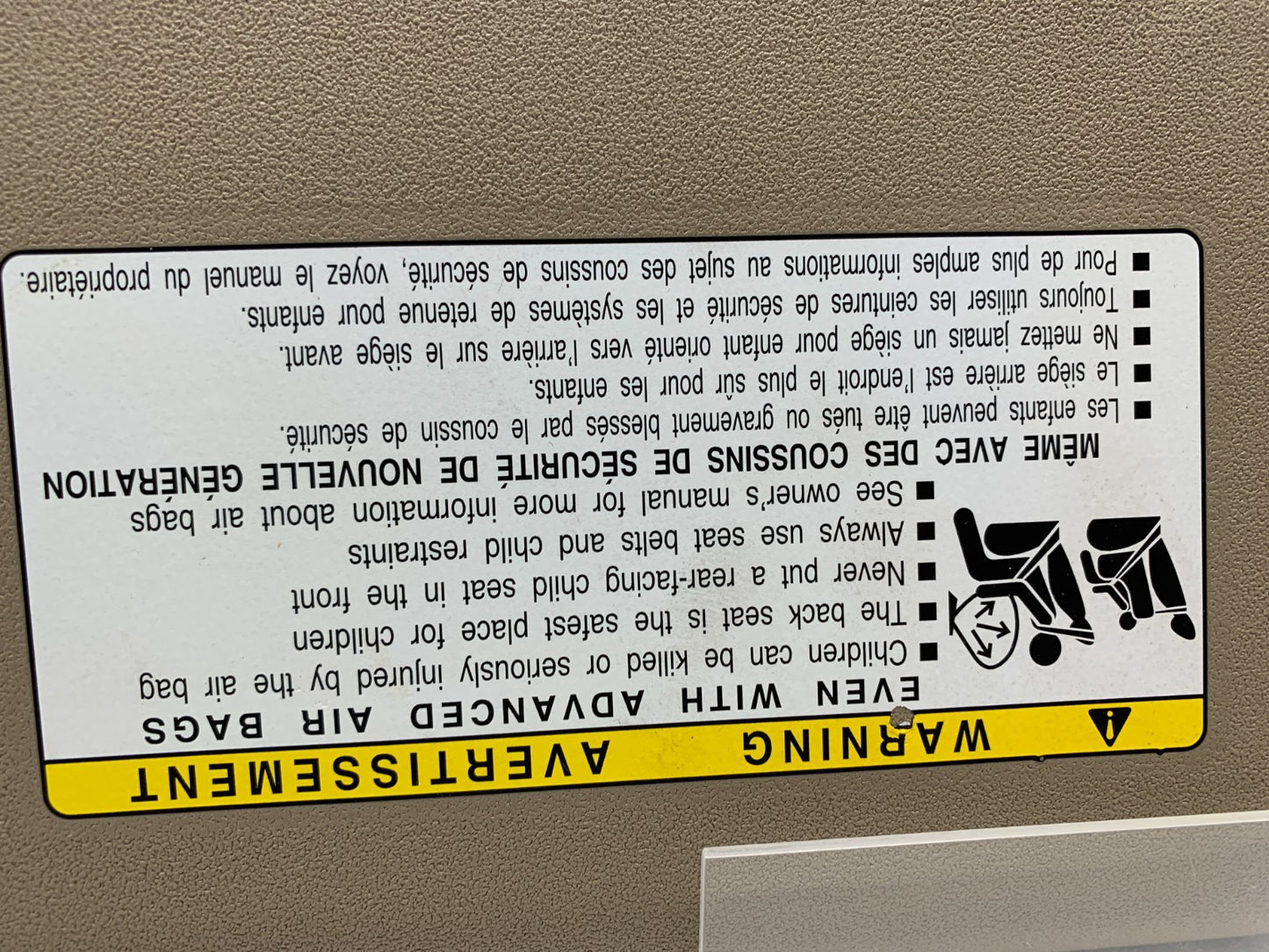 2010-2014 Toyota Rav4 Passenger Sun Visor Brown Illuminated OEM A02B38005